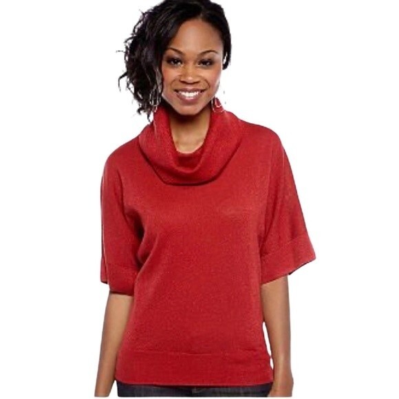 Designers Originals cherry wine cowl neck sweater size large - Picture 1 of 4
